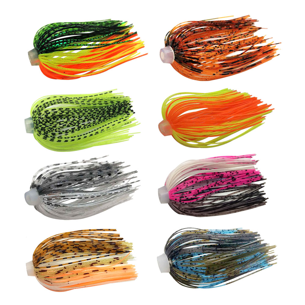 Fishing Lure Spinnerbait - 5 ピース/ロット 88 ストランド 64 ミリメートルシリコンスカート弾性穴傘スカート釣りアクセサリーバズベイトスピナーバズベイト