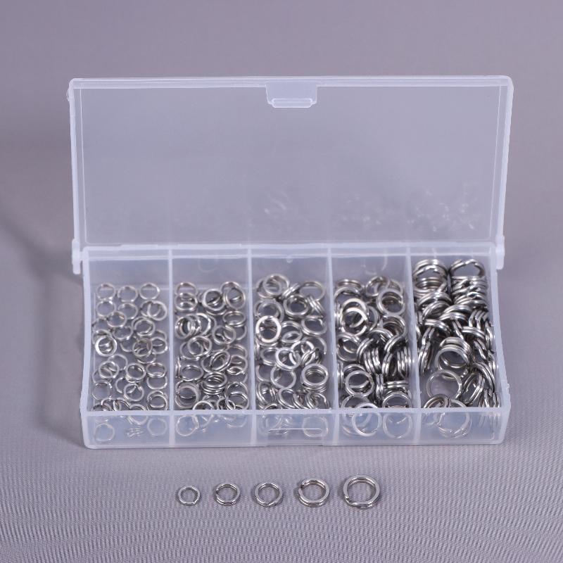 Fishing Lure Kit - ステンレス鋼 O 型リングセット 200 個釣り用スプリットリングキット釣りルアーコネクタ釣りジギングタックルスプリットリングセット