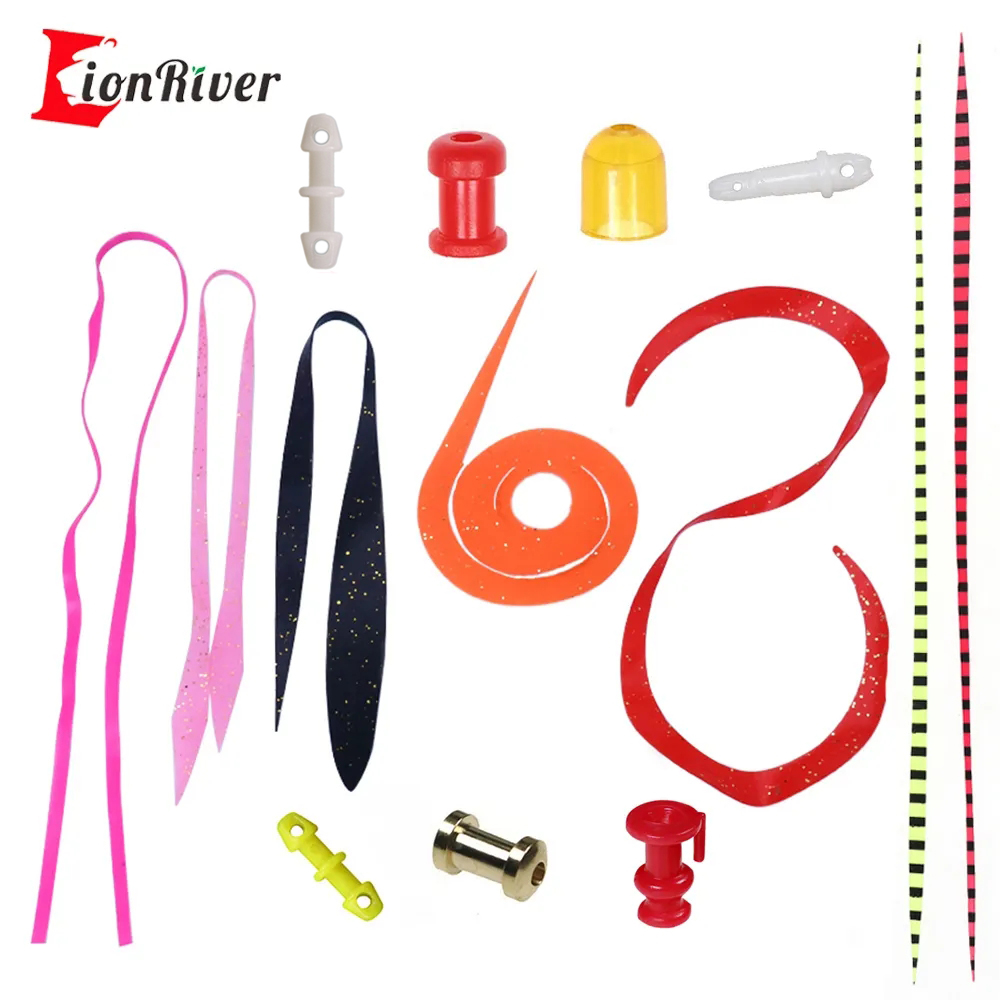 Fishing Lure Soft Plastic - Lionriver-シリコンスカートリール,魚を捕まえるためのルアー,プラスチック,銅とプラスチック,塩水マス釣り道具,20個