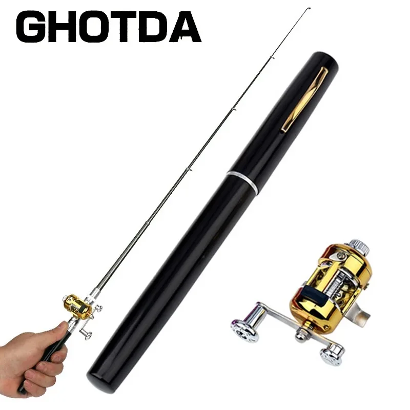 ポータブルポケット伸縮ミニ釣竿ペン形状折りたたみ釣竿リールホ - Penn Reel Fierce のレビューと価格