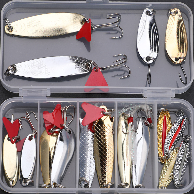 釣り用ルアーキット 16個セット トローリングジギングルアー - Fishing Lure Spoon のレビューと価格