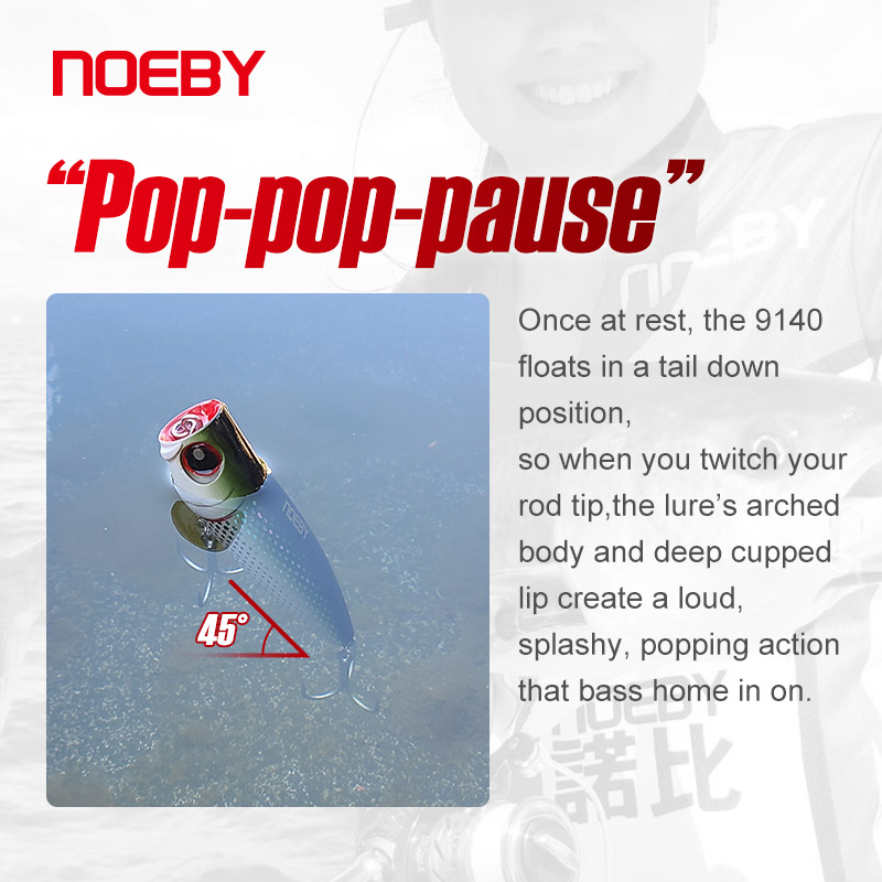 Noeby 105 ミリメートル 24 グラムトップウォータ - Fishing Lure Popper のレビューと価格