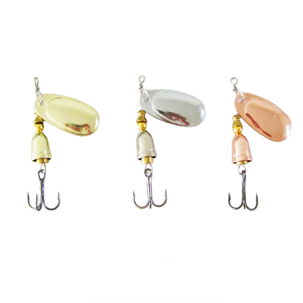 真ちゅう製の硬い人工スプーンベイト,銅の刃,回転スピナー,釣 - Fishing Lure Crankbait のレビューと価格